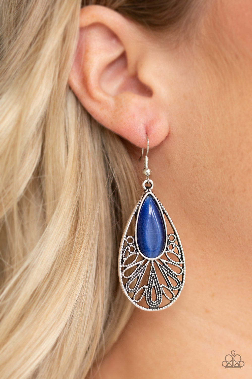 Paparazzi  ~ Glowing Tranquility ~ Blue Earrings