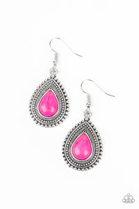 Paparazzi ~ Happy Horizons ~ Pink Earrings