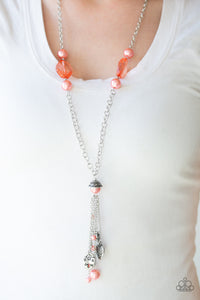 Paparazzi ~ Heart-Stopping Harmony ~ Orange Necklace Set