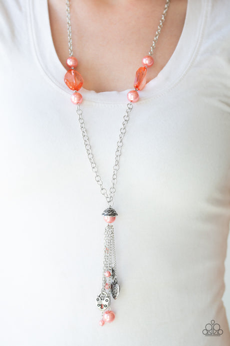 Paparazzi ~ Heart-Stopping Harmony ~ Orange Necklace Set