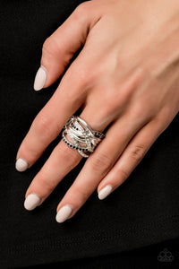 Paparazzi ~ High Rollin ~ Black Ring with Stretchy Band