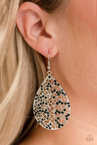 Paparazzi ~ Hustle and Bustle ~ Black Earrings