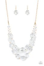 Load image into Gallery viewer, Paparazzi ~ Icy Illumination ~ Gold Necklace Set