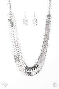 Paparazzi ~ Industrial Illumination ~ Silver Necklace Set (Fashion Fix Exclusive)