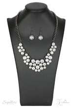 Load image into Gallery viewer, Paparazzi ~ The Angela ~ Zi Collection ~ White and Gunmetal Necklace Set - Klassy Jewelz Boutique