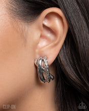 Load image into Gallery viewer, Paparazzi ~ Layered Location ~ Silver Clip-On Earrings