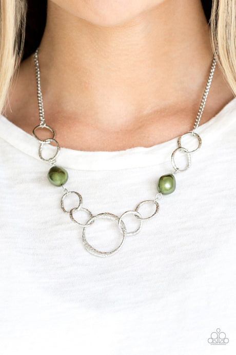 Paparazzi ~ Lead Role ~ Green Necklace Set