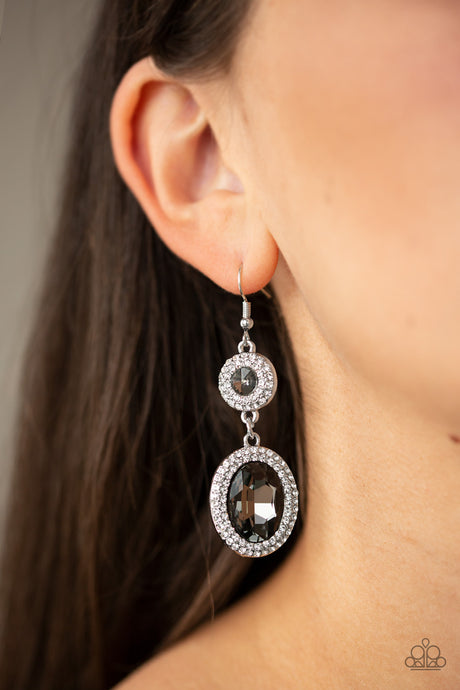 Paparazzi ~ Let It BEDAZZLE ~ Silver Earrings
