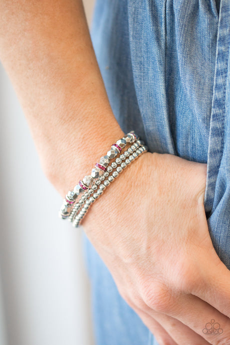 Paparazzi ~ Let There BEAM Light ~ Pink Bracelet