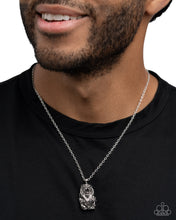 Load image into Gallery viewer, Paparazzi ~ Lion Pride ~ Men's Silver Urban Necklace - Klassy Jewelz Boutique