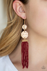 Paparazzi ~ Lotus Gardens ~ Red Earrings