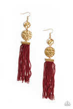 Load image into Gallery viewer, Paparazzi ~ Lotus Gardens ~ Red Earrings