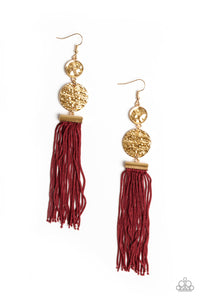 Paparazzi ~ Lotus Gardens ~ Red Earrings