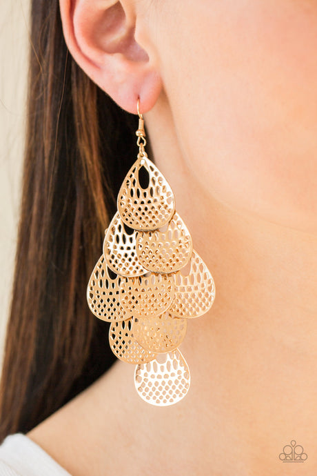 Paparazzi ~ Lure Them In ~ Gold Earrings