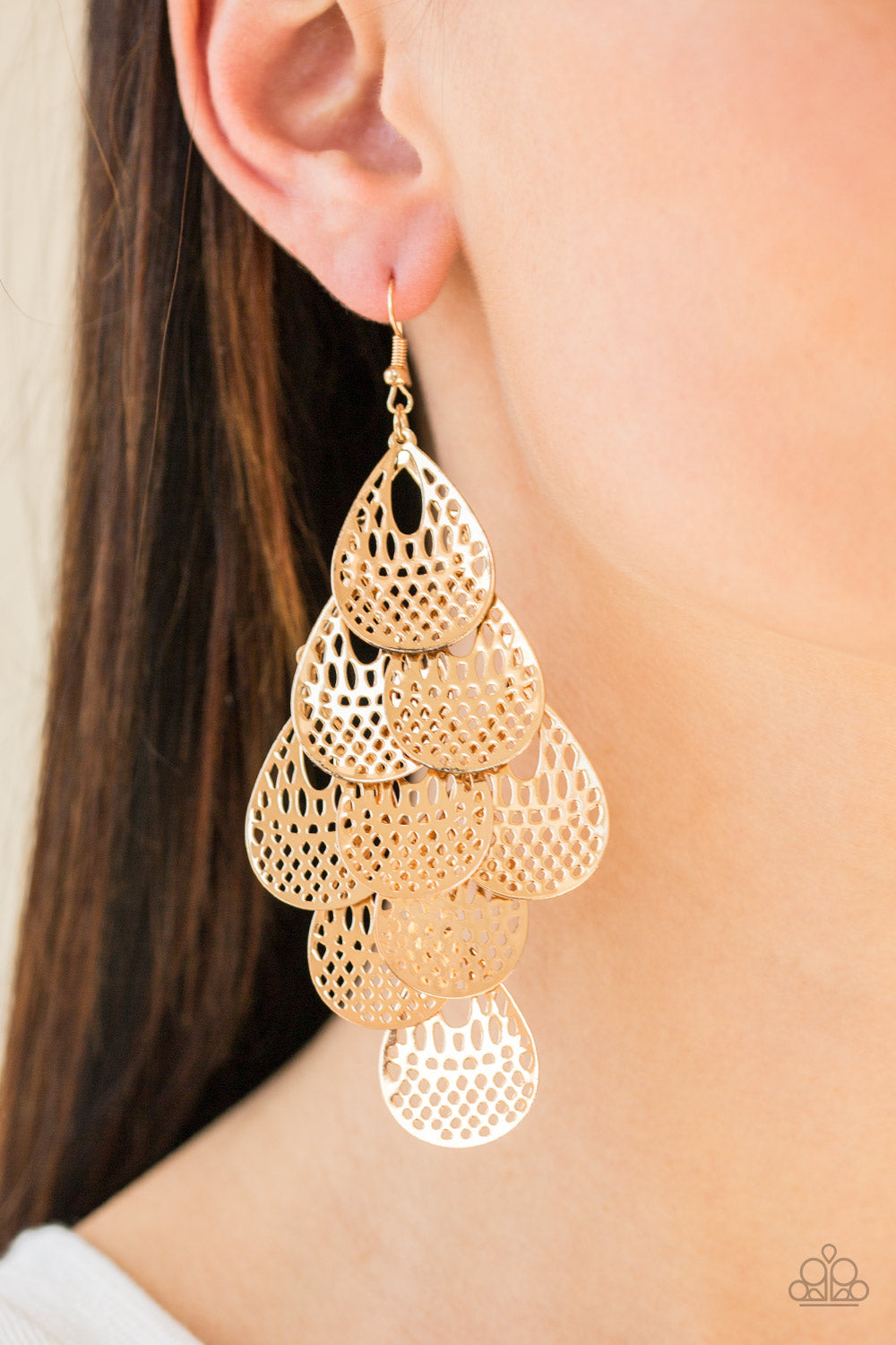 Paparazzi ~ Lure Them In ~ Gold Earrings