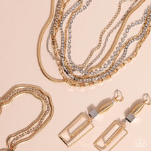 Load image into Gallery viewer, Paparazzi ~ Magnificent Musings ~Fashion Fix Complete Trend Blend ~ Gold Necklace Set