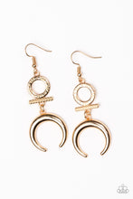 Load image into Gallery viewer, Paparazzi ~ Majestically Moon Child ~ Gold Earrings