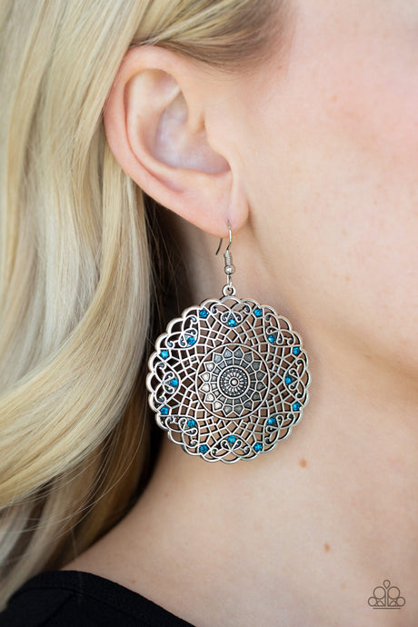Paparazzi ~ Mandala Mandalay ~ Blue Earrings