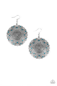 Paparazzi ~ Mandala Mandalay ~ Blue Earrings