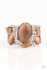 Paparazzi ~ Modern Moonwalk ~ Brown Moonstone Ring with Stretchy Band