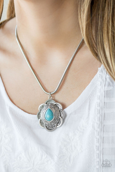 Paparazzi ~ Mojave Meadow ~ Blue Turquoise Necklace Set