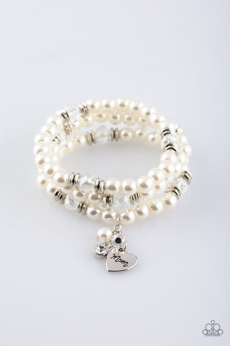 Paparazzi ~ Mom Wow ~ White Pearl Bracelet