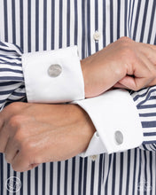 Load image into Gallery viewer, Paparazzi ~ Monochromatic Modern ~ Men's Silver Cuff Links