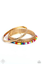 Load image into Gallery viewer, Paparazzi ~ Multicolored Mashup ~ Gold Necklace and Bracelet Set (Fashion Fix Exclusive)