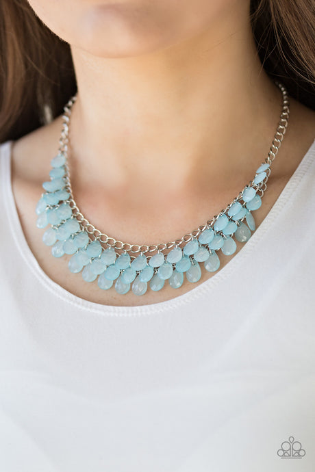 Paparazzi ~ Next In SHINE ~ Blue Necklace Set
