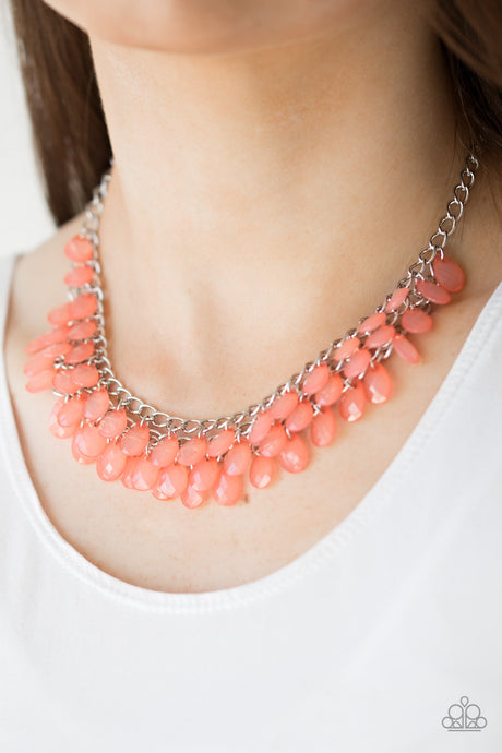 Paparazzi ~ Next In SHINE ~ Orange Necklace Set