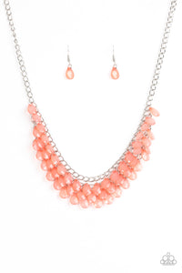 Paparazzi ~ Next In SHINE ~ Orange Necklace Set
