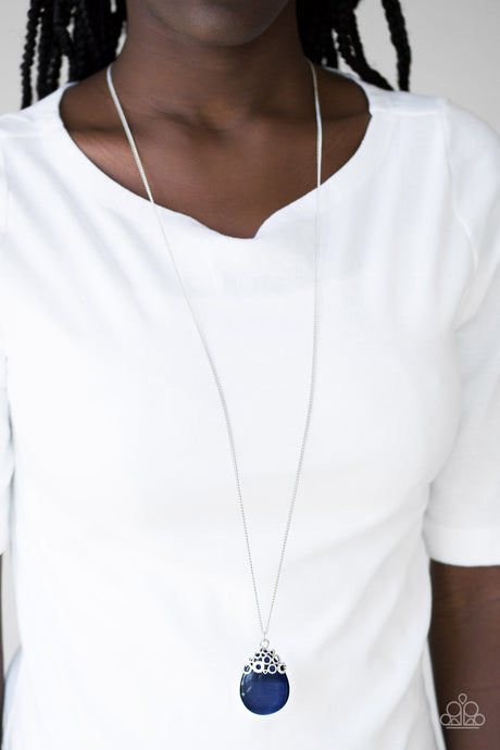 Paparazzi ~ Nightcap and Gown ~ Blue Moonstone Necklace Set
