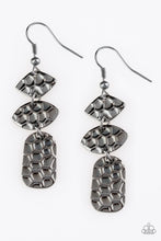 Load image into Gallery viewer, Paparazzi ~ Nine to HIVE ~ Black/Gunmetal Earrings