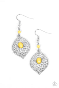 Paparazzi ~ Perky Perennial ~ Yellow Earrings