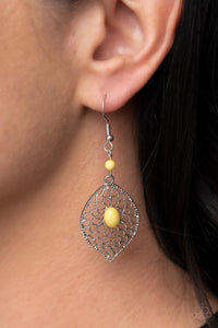 Paparazzi ~ Perky Perennial ~ Yellow Earrings