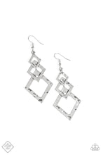 Load image into Gallery viewer, Paparazzi ~ Point Blank ~ Silver Earrings (Fashion Fix Exclusive)
