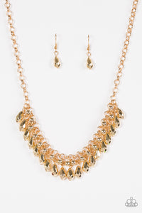 Paparazzi ~ Prima DIVA ~ Gold Necklace Set