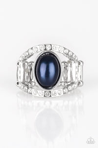 Paparazzi ~ Radiating Riches ~ Blue Ring with Stretchy Band