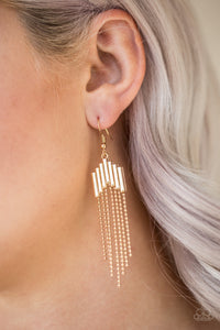 Paparazzi ~ Radically Retro ~ Gold Earrings