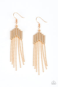 Paparazzi ~ Radically Retro ~ Gold Earrings