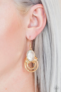 Paparazzi ~ Real Queen ~ Gold Earrings