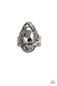 Paparazzi ~ Red Carpet Rebel ~ Silver Ring with Stretchy Band