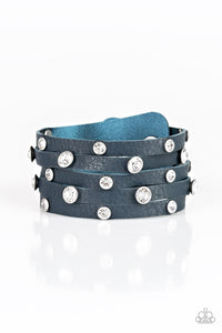 Paparazzi ~ Rhinestone Reputation ~ Blue Urban Bracelet