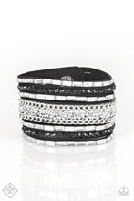 Load image into Gallery viewer, Paparazzi ~ Rhinestone Rumble ~ Black Rhinestone Urban Bracelet