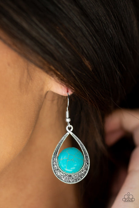 Paparazzi ~ Richly Rio Rancho ~ Blue Turquoise Earrings