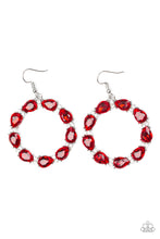 Load image into Gallery viewer, Paparazzi ~ Ring Around The Rhinestones ~ Red Earrings
