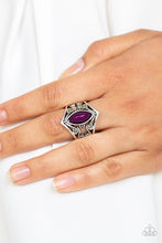Load image into Gallery viewer, Paparazzi ~ Roamin Rogue ~ Purple Ring with Stretchy Band