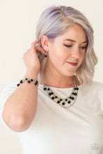 Load image into Gallery viewer, Paparazzi ~ Rockefeller Romance ~ Black Necklace Set