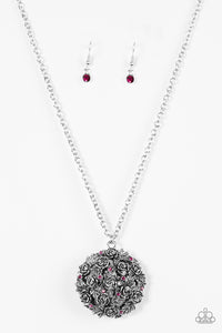 Paparazzi ~ Royal In Roses ~ Pink Necklace Set