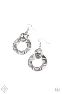 Paparazzi ~ Rustic Retreat ~ Silver Earrings (Fashion Fix Exclusive)